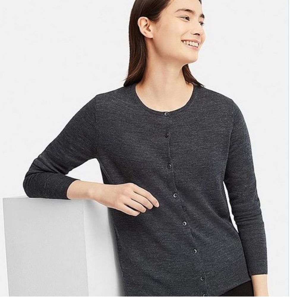 Uniqlo charcoal cardigan